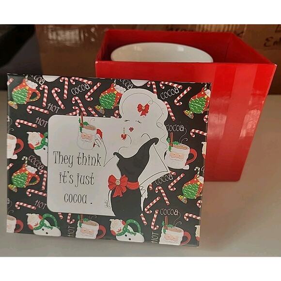 C. R. Gibson Working Girls Design 18 Oz Holiday Mug They Think It's Just... - Picture 5 of 5